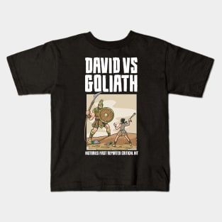 Critical Hit Funny RPG Joke Meme DM David Goliath Memes Kids T-Shirt